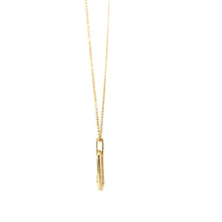 10K Yellow Gold Canadian Diamond Solitaire Pendant, 18"