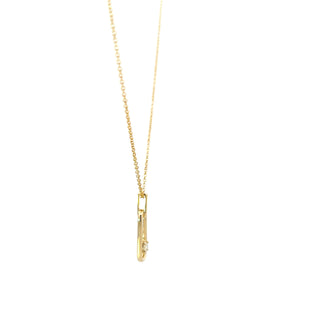 10K Yellow Gold Canadian Diamond Solitaire Pendant, 18"