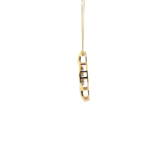 10k Yellow and White Gold 0.25cttw Diamond Necklace