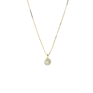10k Yellow and White Gold 0.16cttw Diamond Necklace