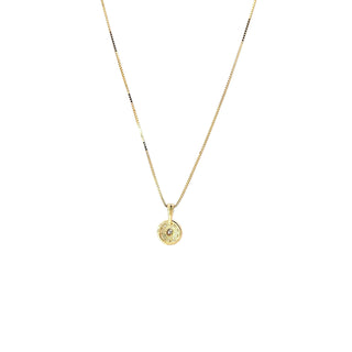 10k Yellow and White Gold 0.16cttw Diamond Necklace