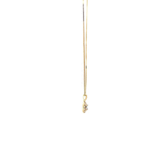 10k Yellow and White Gold 0.16cttw Diamond Necklace