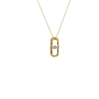 10k Yellow and White Gold 0.23cttw Diamond Necklace