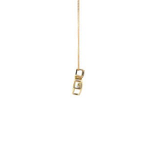 10K Yellow and White Gold 0.10cttw Canadian Diamond Necklace