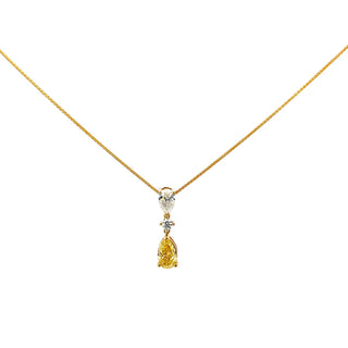 14k Yellow Gold 1.60cttw Lab Grown Canadian Diamond Necklace