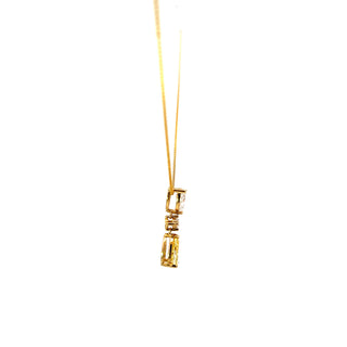 14k Yellow Gold 1.60cttw Lab Grown Canadian Diamond Necklace