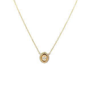 14K Yellow Gold 0.6cttw Lab Grown Diamond Necklace 18"