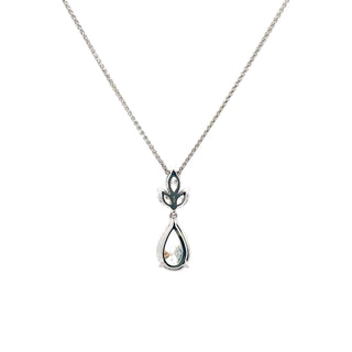 14K White Gold 5.00cttw Lab Grown Diamond Necklace