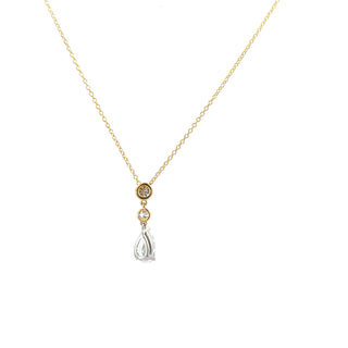 14K Yellow and White Gold 1.25cttw Lab Grown Diamond Necklace