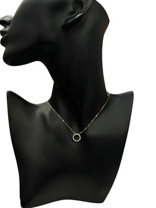 10K Yellow Gold Diamond Necklace 18"