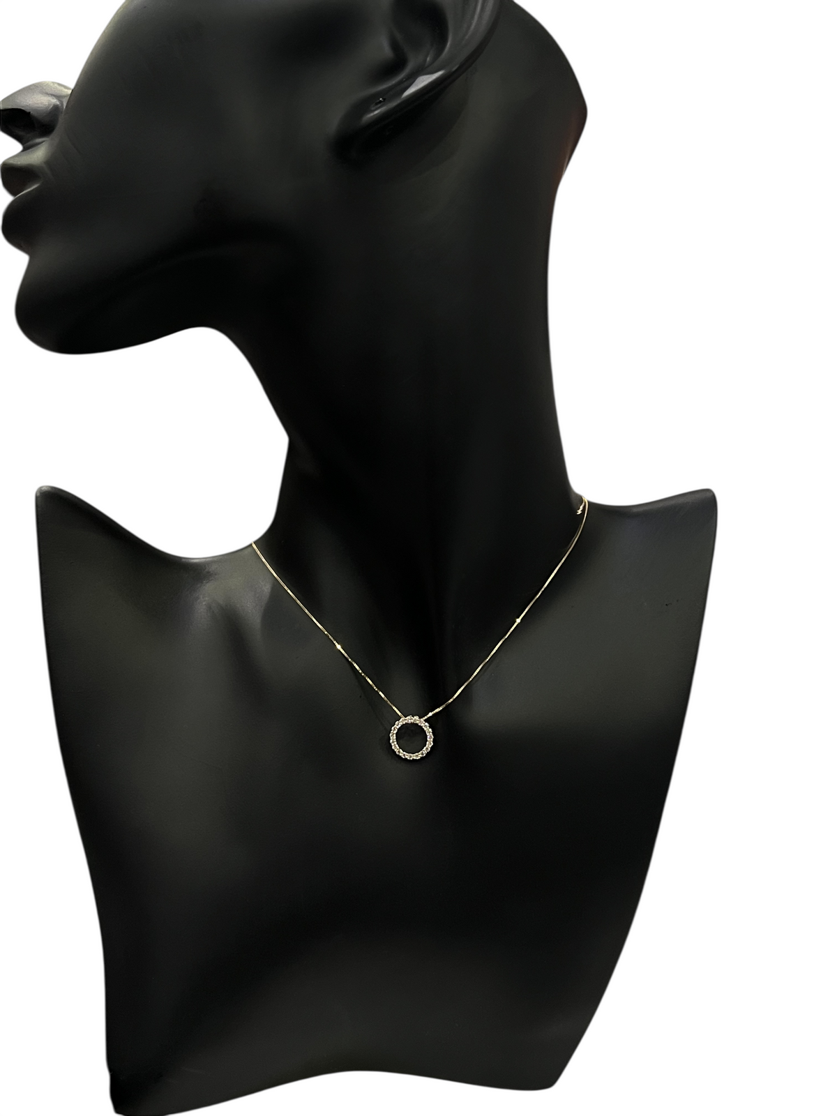 10K Yellow Gold Diamond Necklace 18"