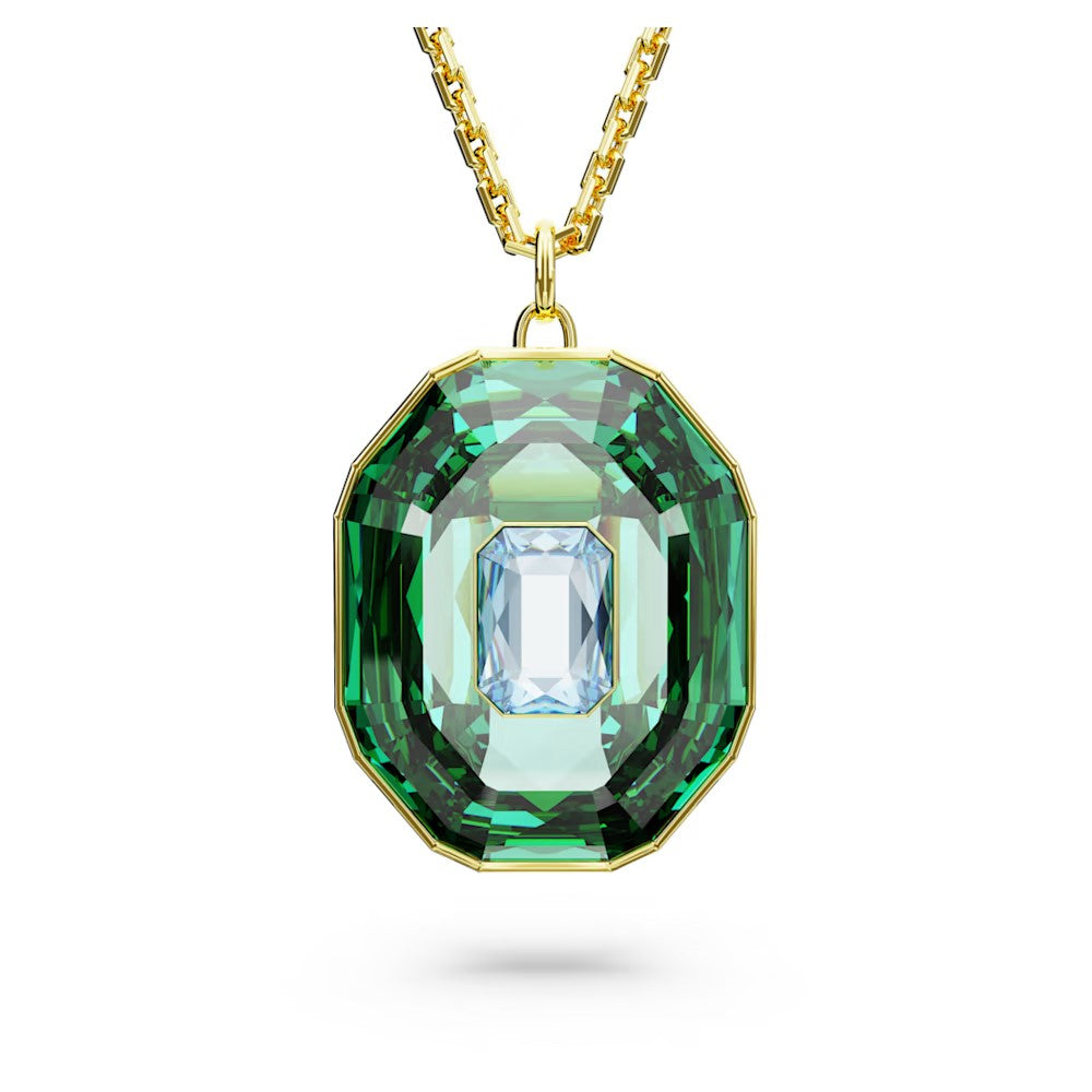 Swarovski Chroma pendant Mixed cuts, Large, Multicoloured, Gold-tone plated - 5651293- Discontinued