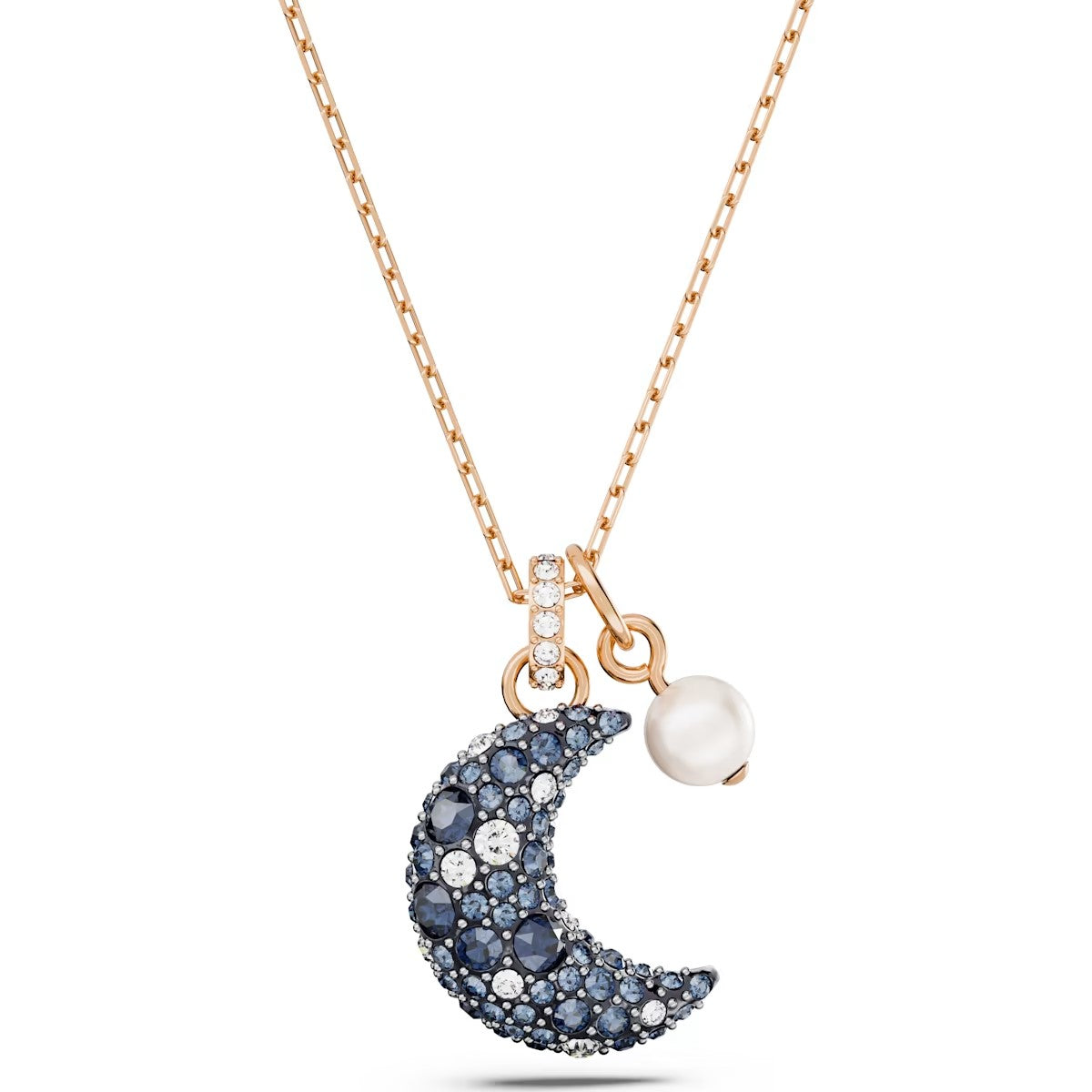 Swarovski Luna pendant, Moon, Multicolored, Rose gold-tone plated 5671585