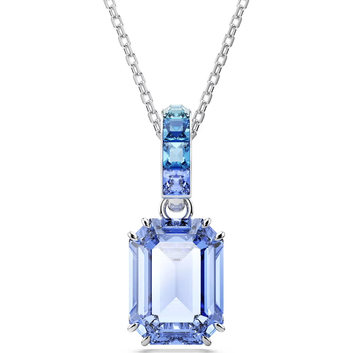 Swarovski - Millenia pendant, Octagon cut, Blue, Rhodium plated 5696518