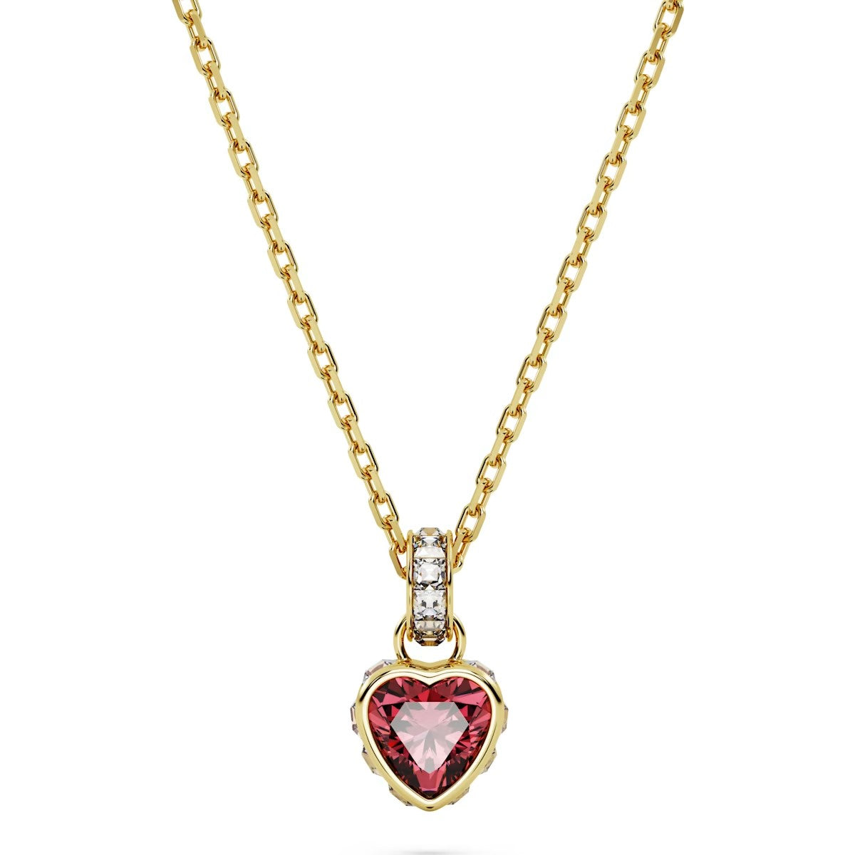 Swarovski Stilla Pendant, Heart, Red, Gold-tone Plated - 5648750