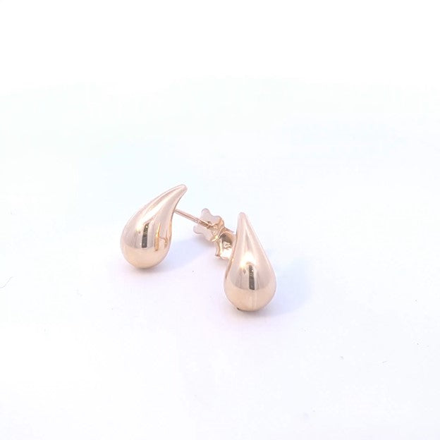 Pendientes de oro amarillo de 10 quilates de 17 mm