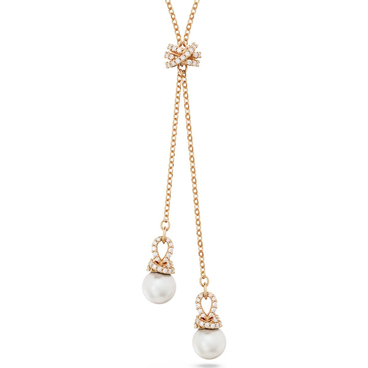 Swarovski Originally Y pendant, White, Rose gold-tone plated 5669521