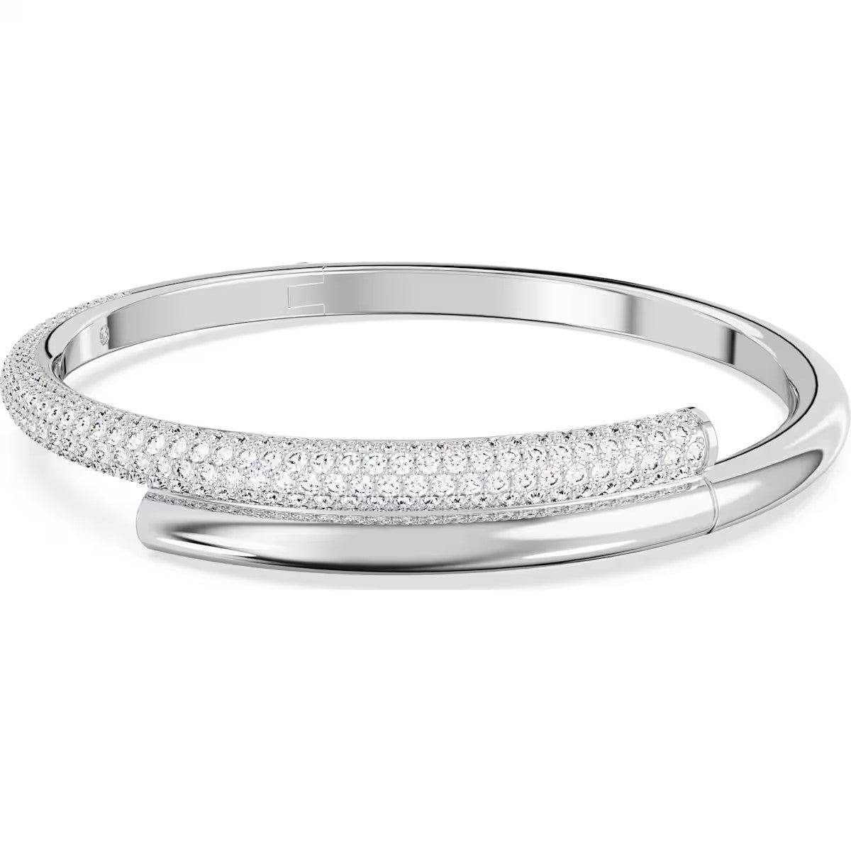 Swarovski - Dextera bangle, Magnetic closure, White, Rhodium plated - 5670252