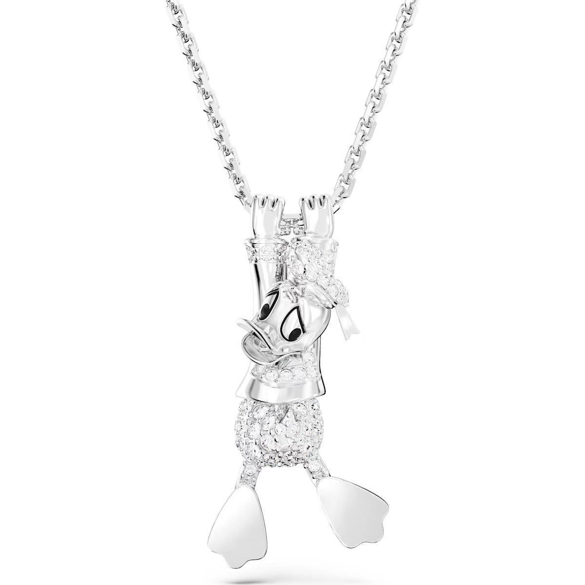 Disney Donald Duck layered pendant, White, Rhodium Plated - 5668776 Limited Edition