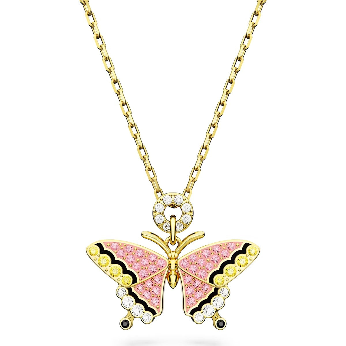 Swarovski Idyllia pendant, Butterfly, Multicolored, Gold-tone plated - 5658857