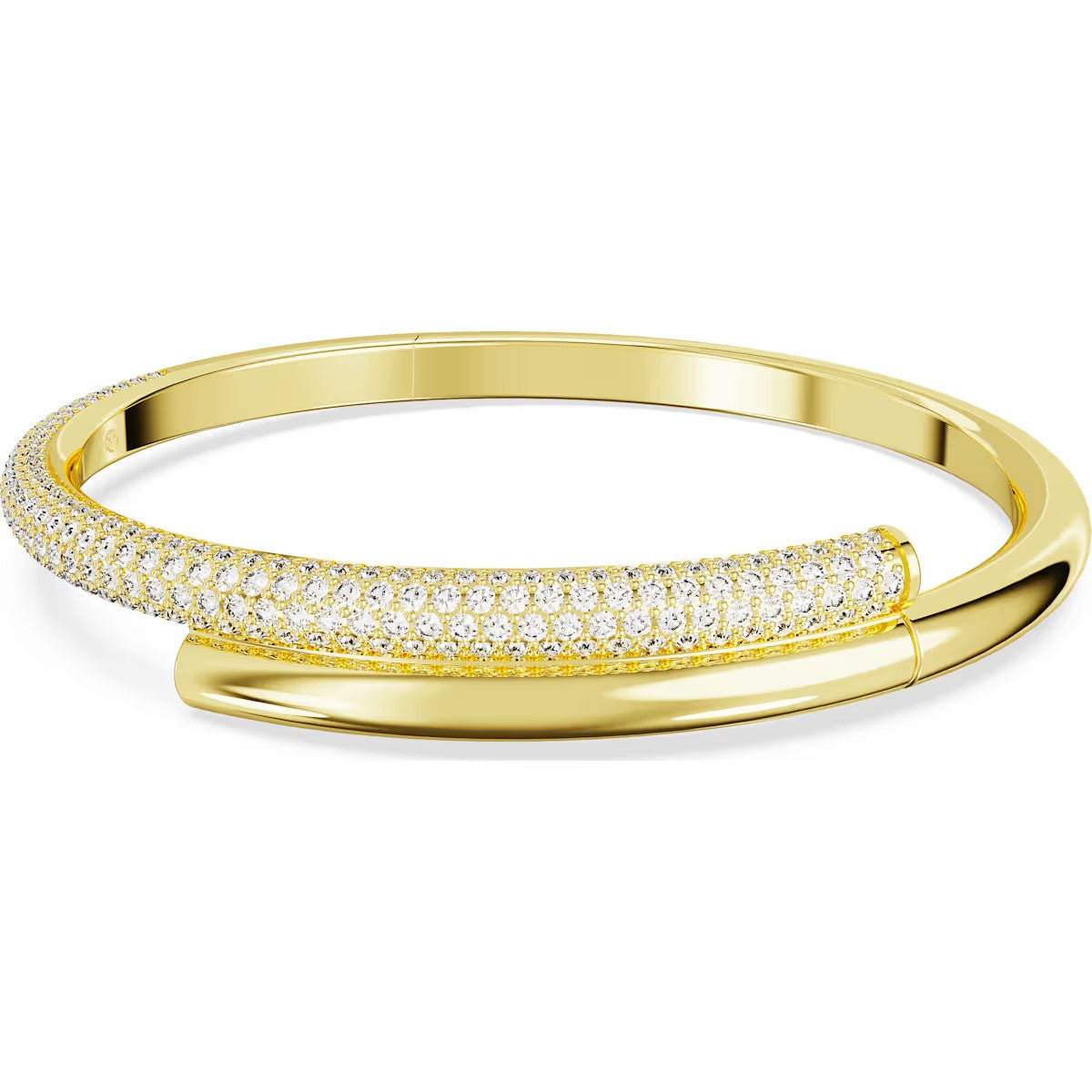 Swarovski - Dextera bangle, Magnetic closure, White, Gold-tone plated - 5669498