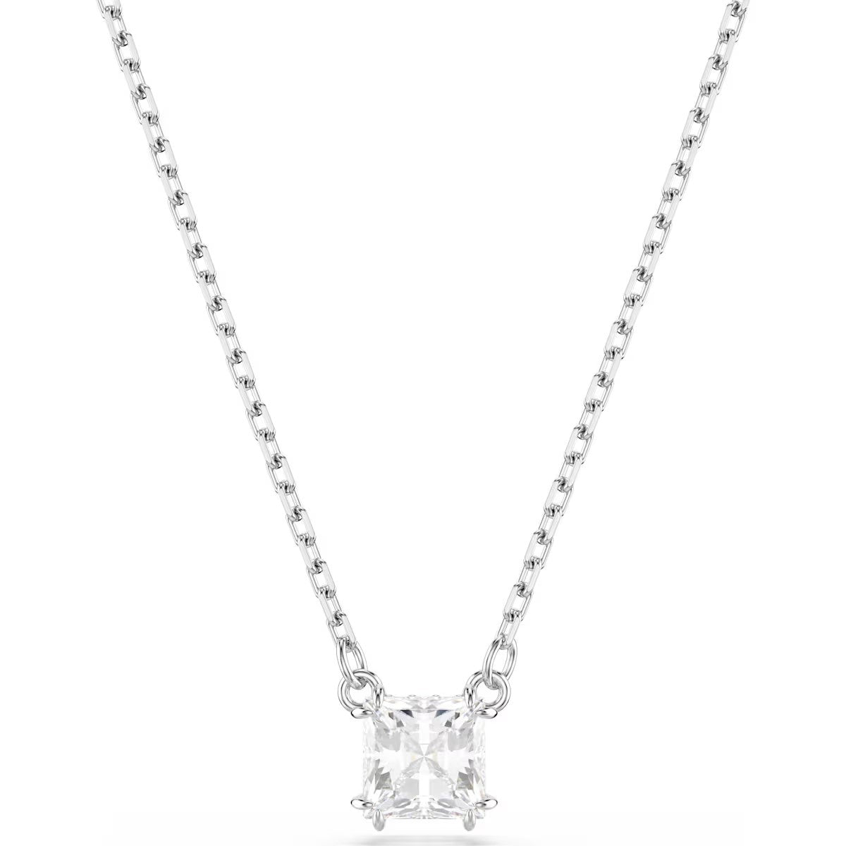 Swarovski - Stilla pendant, Square cut, White, Rhodium plated - 5701903