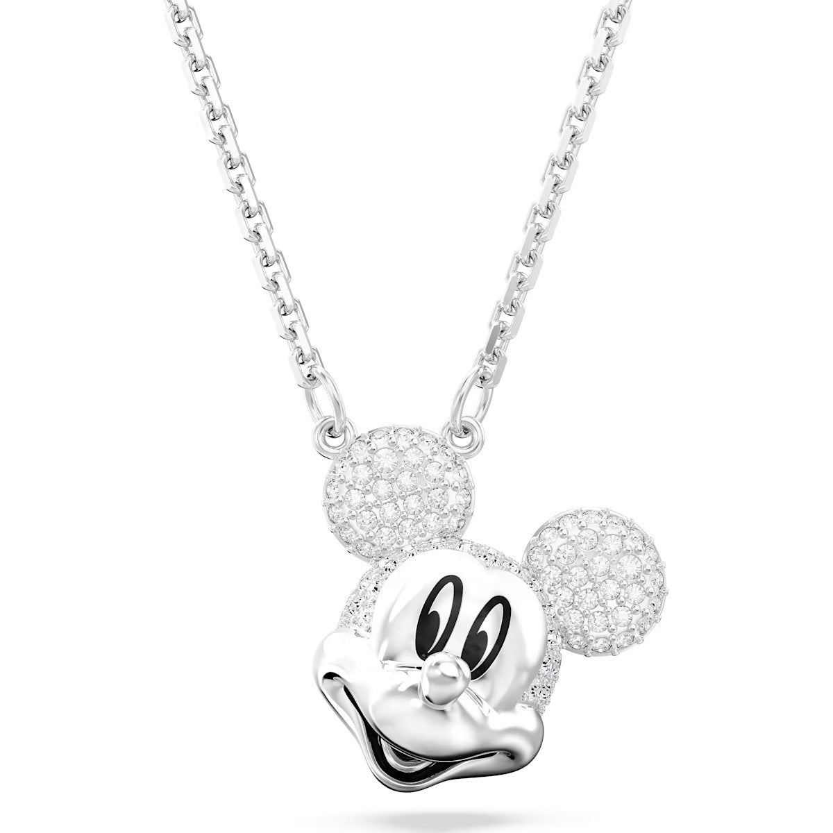 Swarovski Disney 100 - Mickey Mouse pendant, White, Rhodium plated - 5669116