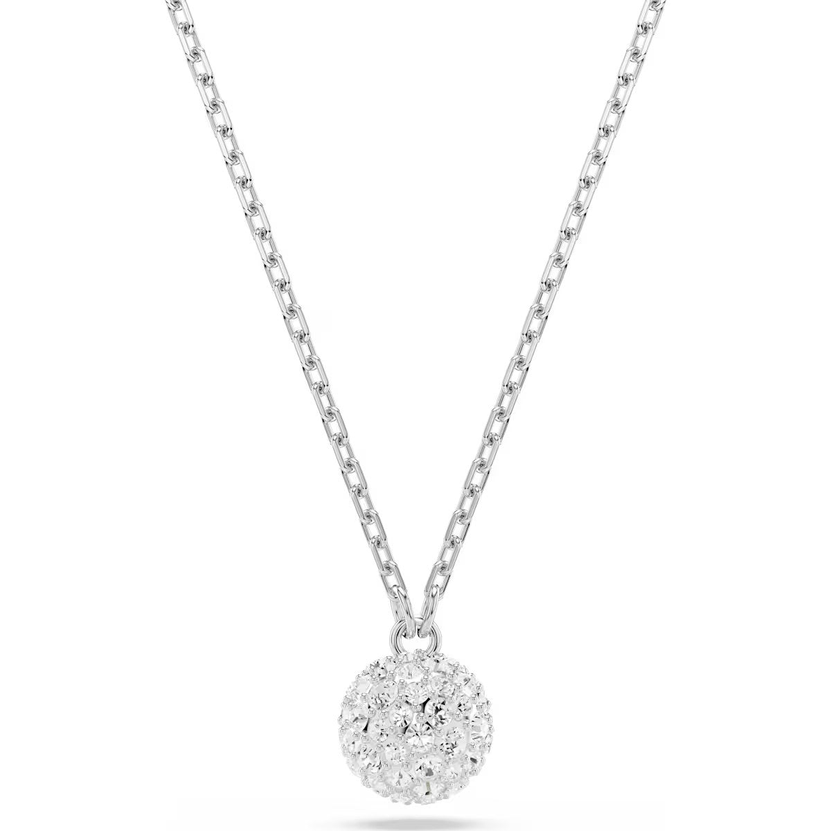 Swarovski - Dextera pendant, Round cut, Sphere, White, Rhodium plated - 5693206