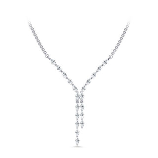 Plated Lab Grown Diamond Drop Necklace