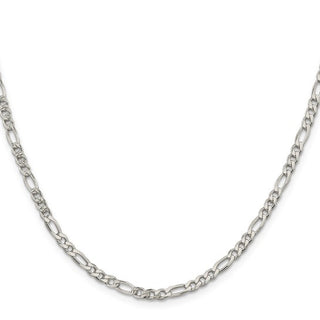 925 Sterling Silver 7.3mm Figaro Chain