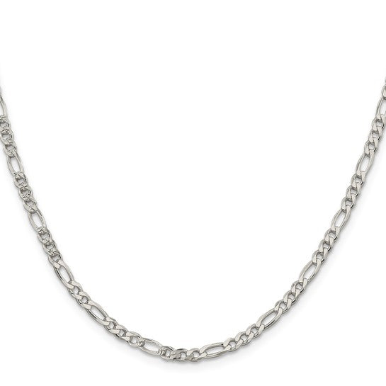 925 Sterling Silver 5.7mm Figaro Chain