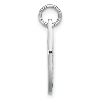 Sterling Silver Rhodium-plated Polished Enamel Flower Surfboard Pendant
