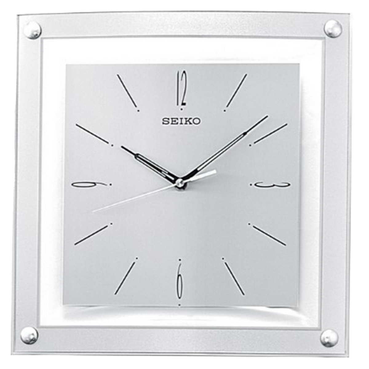 Silver &amp; Glass Seiko Wall Clock QXA330SLH
