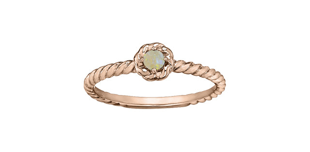10K Rose Gold Opal Ring