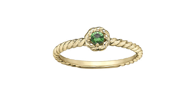 10K Yellow Gold Emerald Ring