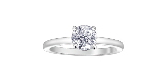 Ring in 14K White Gold with Brilliant