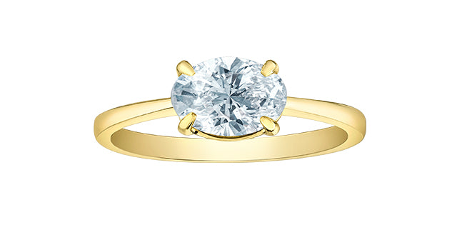 14K Yellow Gold 1.03 ct Lab Grown Diamond Engagement Ring - / 4
