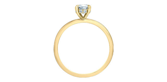 14K Yellow Gold 1.05Cttw Lab Grown Oval Cut Diamond Engagement Ring With Hidden Halo