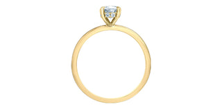 14K Yellow Gold 1.55Cttw Lab Grown Oval Cut Diamond Engagement Ring With Hidden Halo