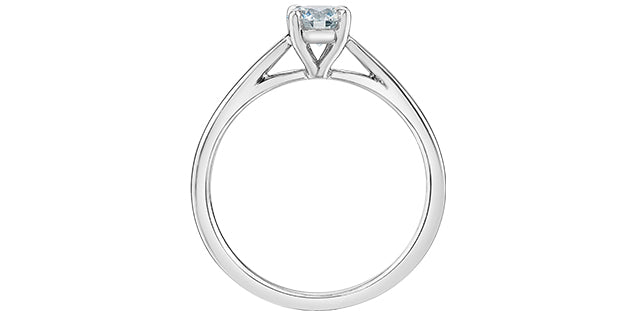 14K White Gold 1.50Cttw Lab Grown Round Brilliant Cut Diamond Engagement Ring