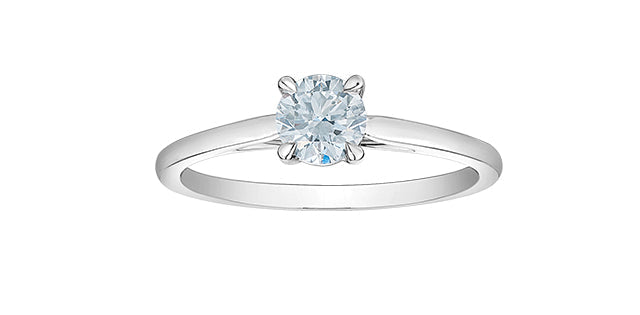 14K White Gold 2.00Cttw Lab Grown Round Brilliant Cut Diamond Engagement Ring