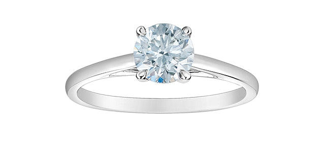 14K White Gold Lab Grown Diamond Engagement Ring