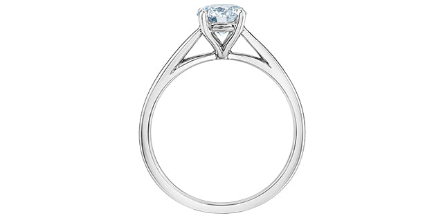 14K White Gold Lab Grown Diamond Engagement Ring