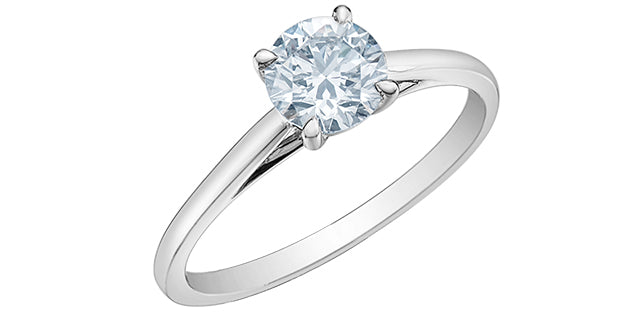 14K White Gold Lab Grown Diamond Engagement Ring