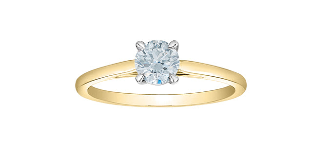 14K Yellow Gold 1.50Cttw Lab Grown Round Brilliant Cut Diamond Engagement Ring