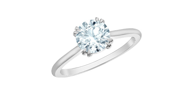 14K White Gold 1.56 ct Lab Grown Diamond Engagement Ring