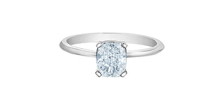14K White Gold 1.08 cttw Lab Grown Cushion Cut Diamond Ring