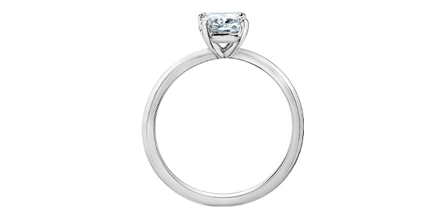 14K White Gold 1.08 cttw Lab Grown Cushion Cut Diamond Ring