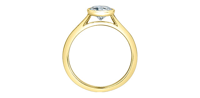 14K Yellow Gold 1.50 Cttw Lab Grown Round Cut Diamond Engagement Ring