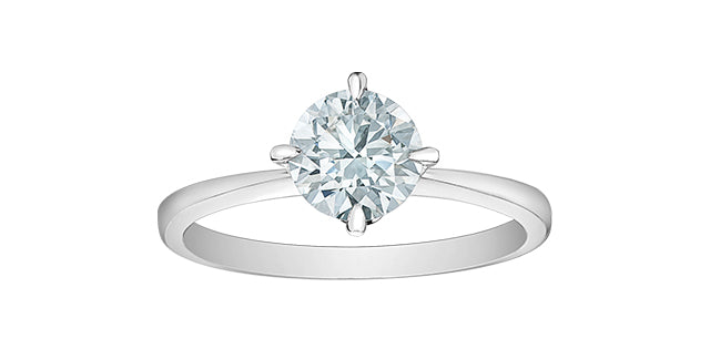 14K White Gold 1.00 ct Lab Grown Diamond Engagement Ring